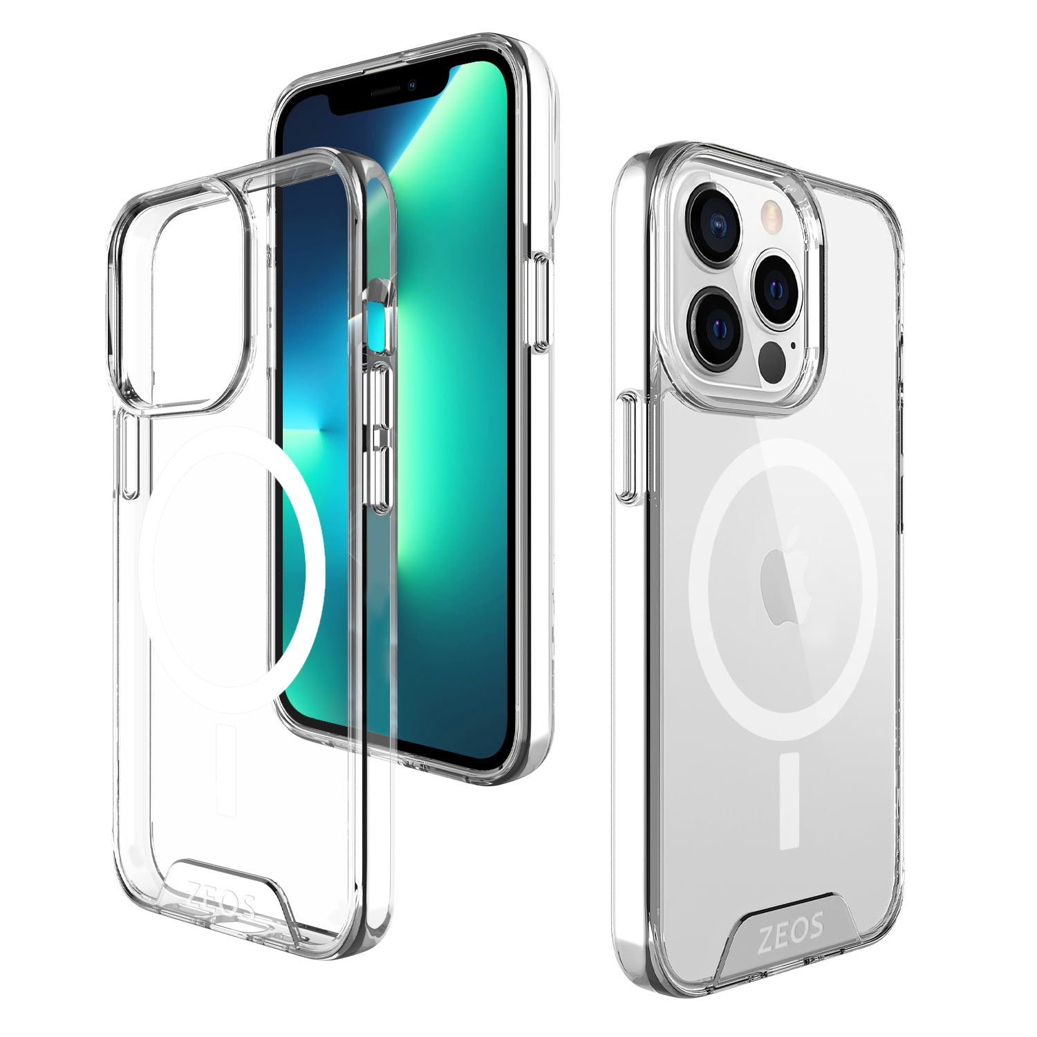 ZEOS KLARITY-MS Magnetic Protective Clear CASE for  iPhone 13 Pro